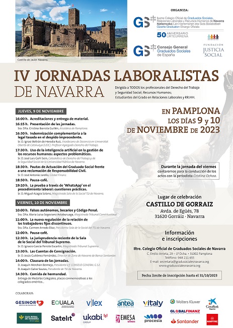 IV JORNADAS LABORALISTAS DE NAVARRA